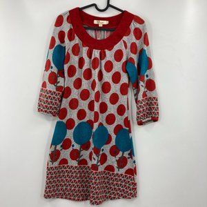 Anthropologie Aryeh Polka Dot Half Sleeve Sweater Mini Dress